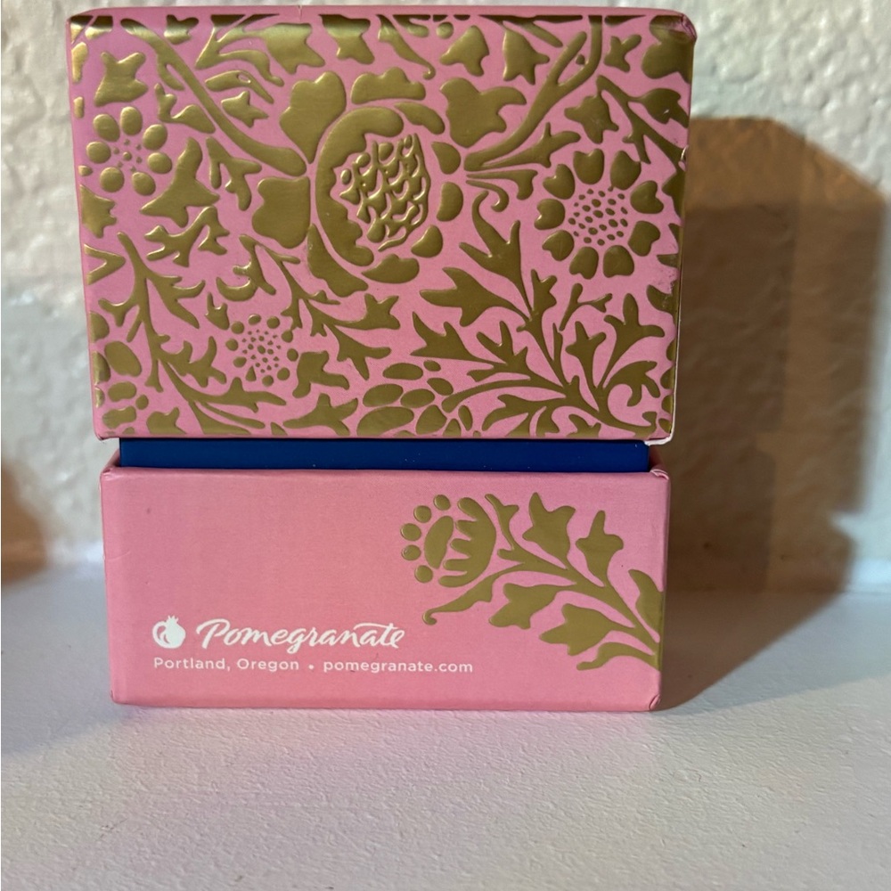 Pomegranate Pink and Gold Floral Box